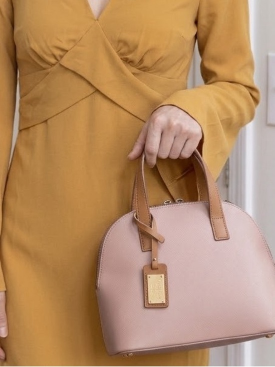 Valentina Handbags - NWOT Valentina Pink Dome Bag 100% Leather